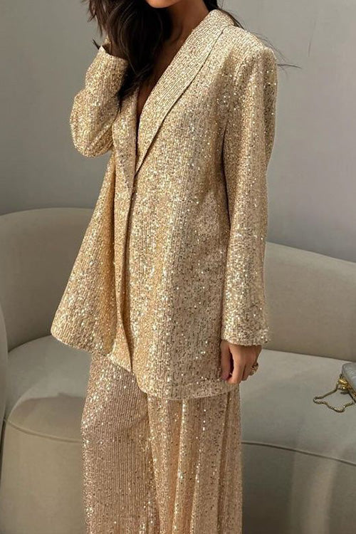 CONJUNTO CHAQUETA Y PANTALÓN DE LENTEJUELAS