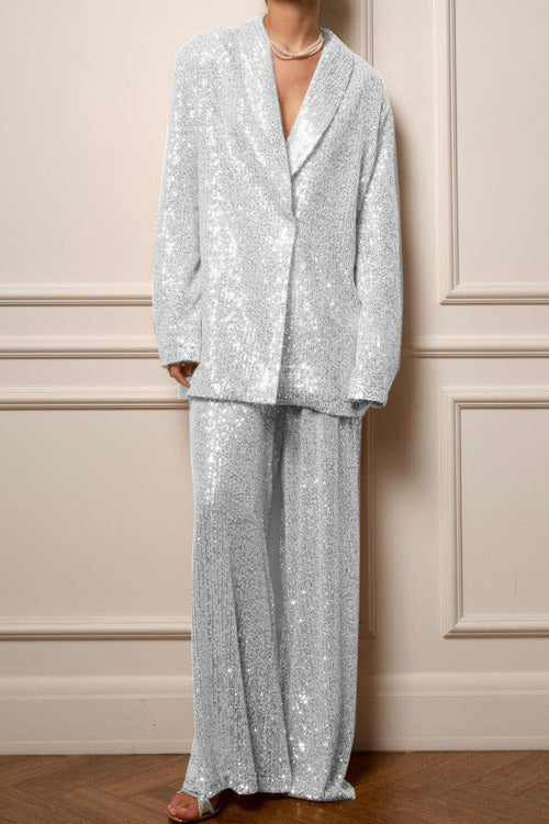 CONJUNTO CHAQUETA Y PANTALÓN DE LENTEJUELAS