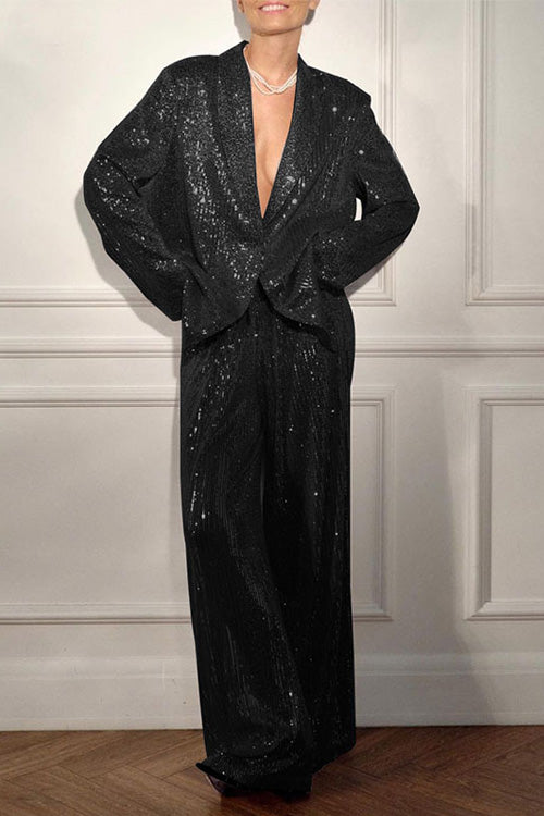 CONJUNTO CHAQUETA Y PANTALÓN DE LENTEJUELAS