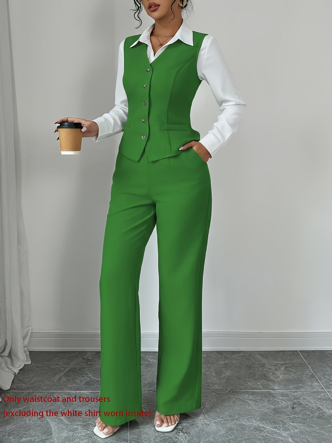 Conjunto Sofía | Elegante chaleco y pantalón ancho