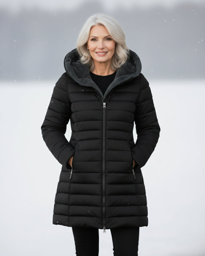 Clair | Abrigo puffer forrado en forro polar