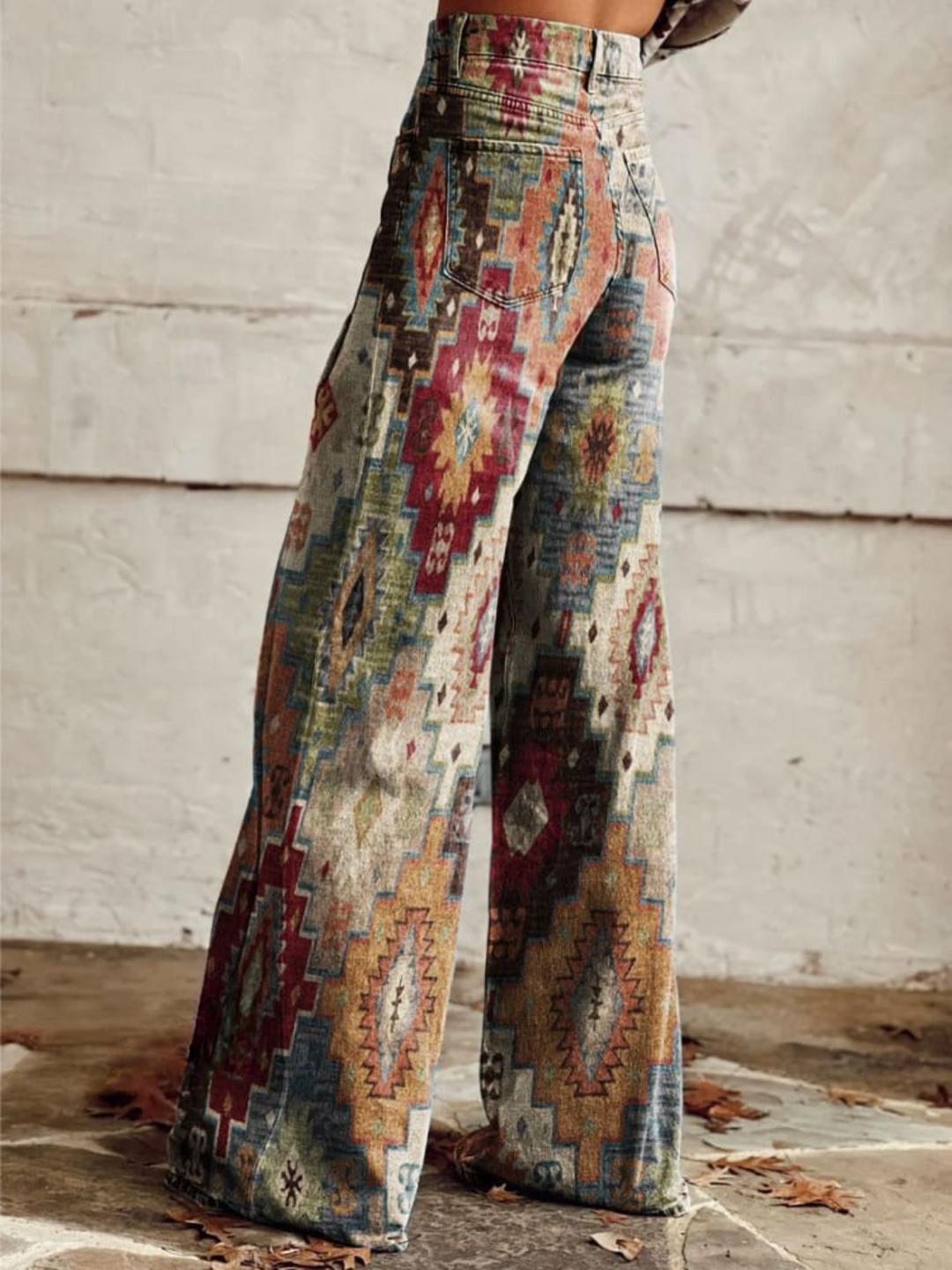 Erica | Pantalones bohemios de perna ancha