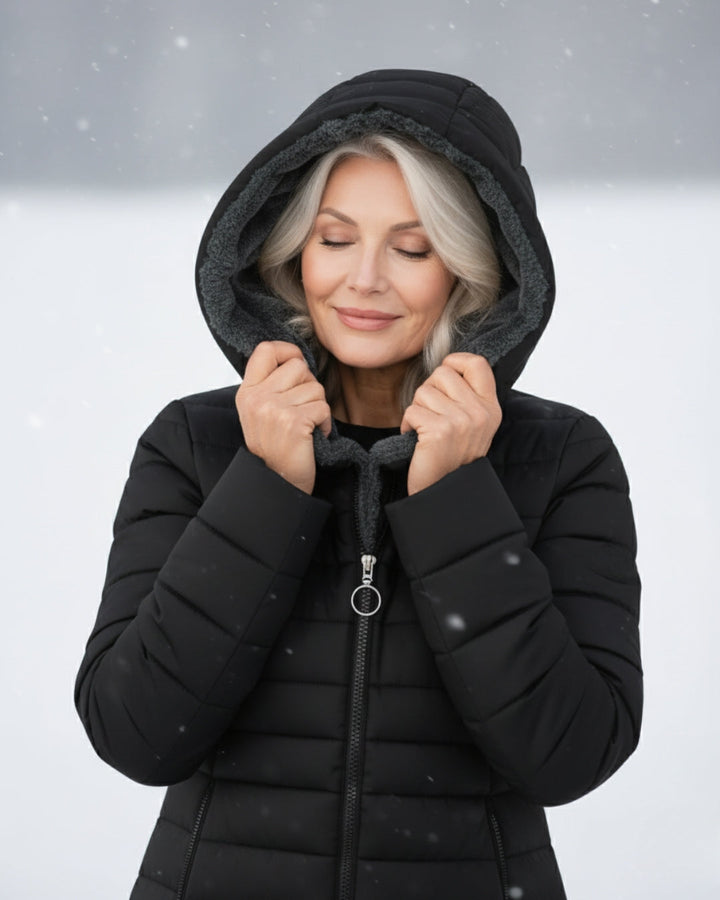 Clair | Abrigo puffer forrado en forro polar
