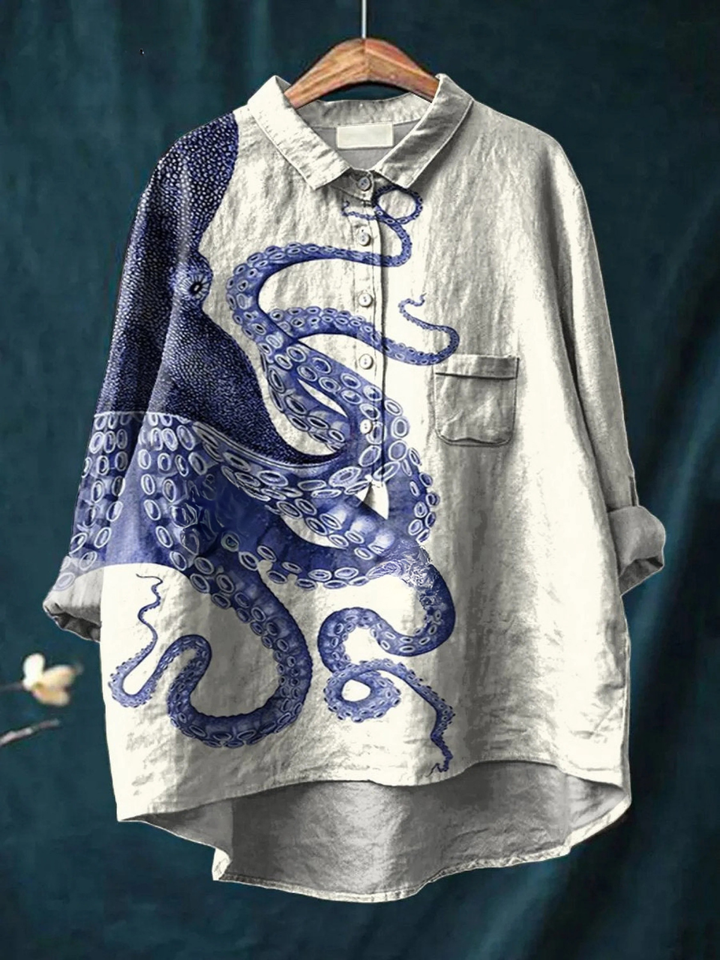 Amelia | Elegante camisa estampada