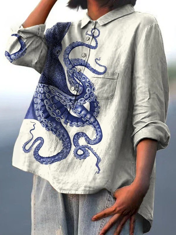 Amelia | Elegante camisa estampada
