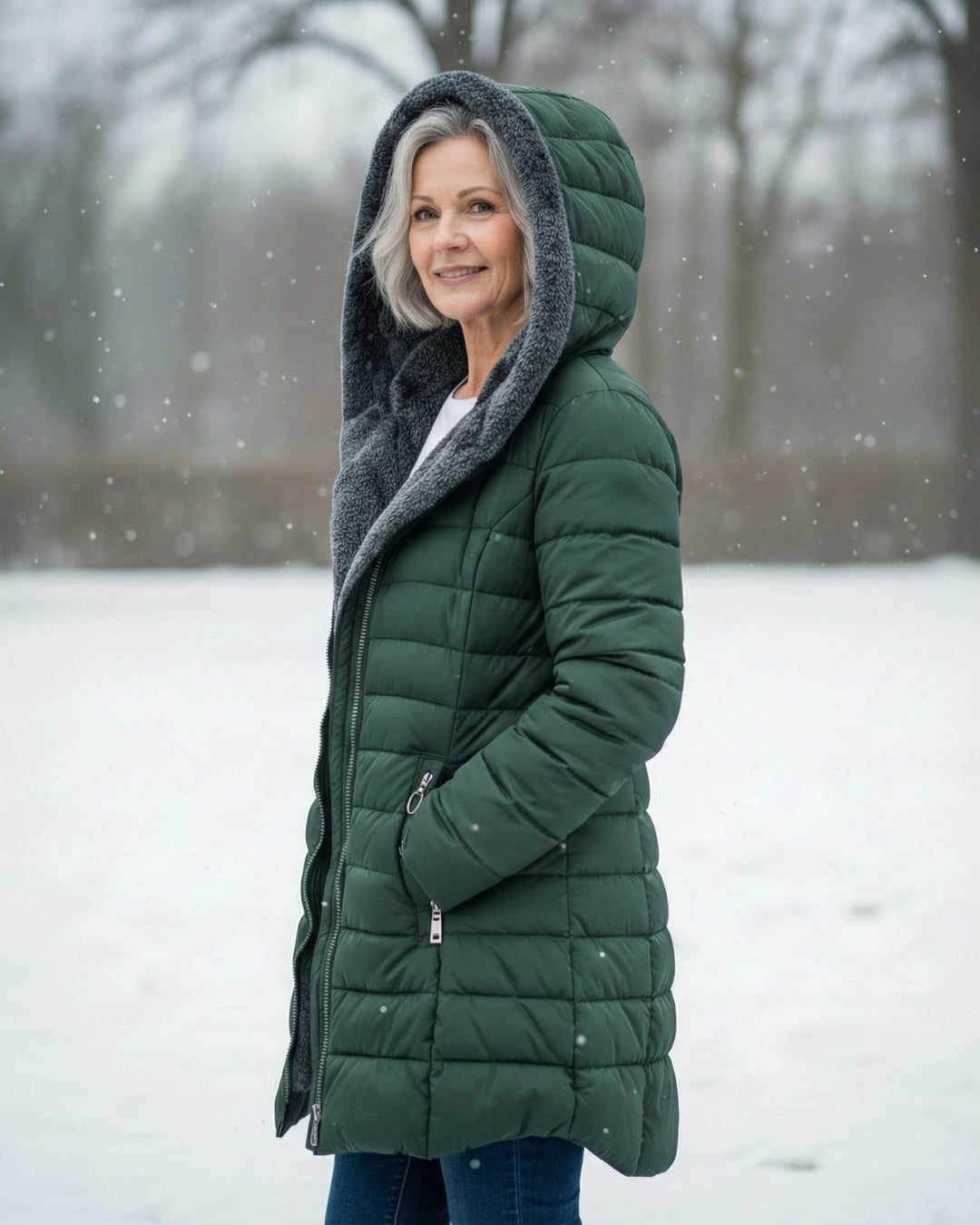 Clair | Abrigo puffer forrado en forro polar