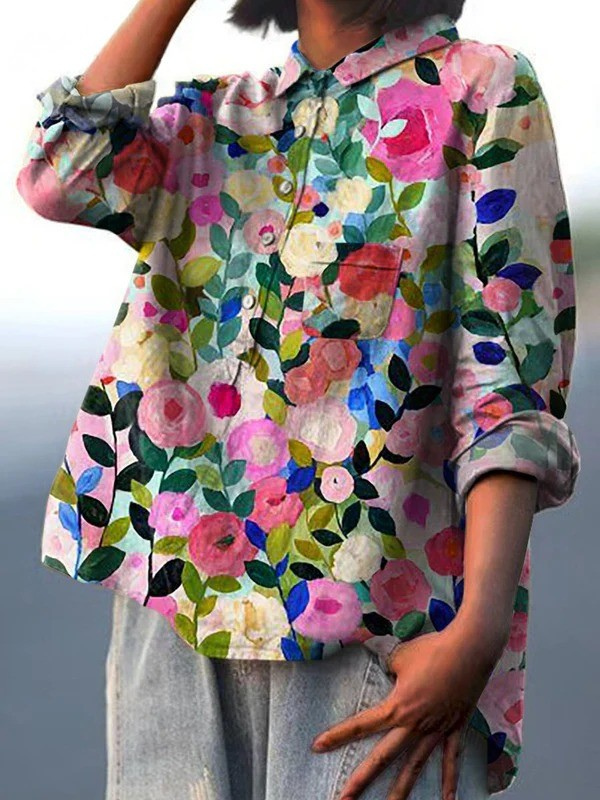 Leah | Elegante camisa estampada
