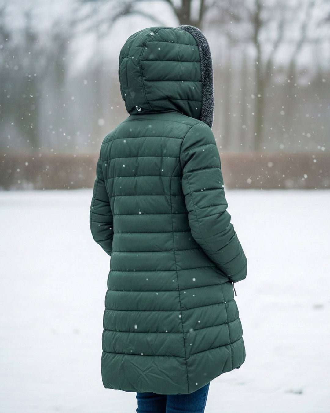 Clair | Abrigo puffer forrado en forro polar