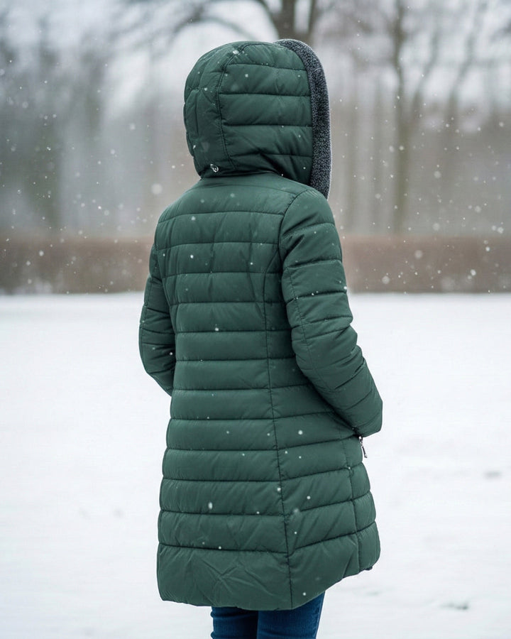 Clair | Abrigo puffer forrado en forro polar