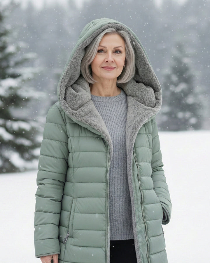 Clair | Abrigo puffer forrado en forro polar