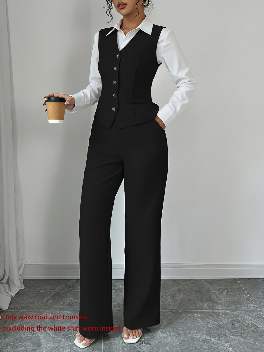 Conjunto Sofía | Elegante chaleco y pantalón ancho