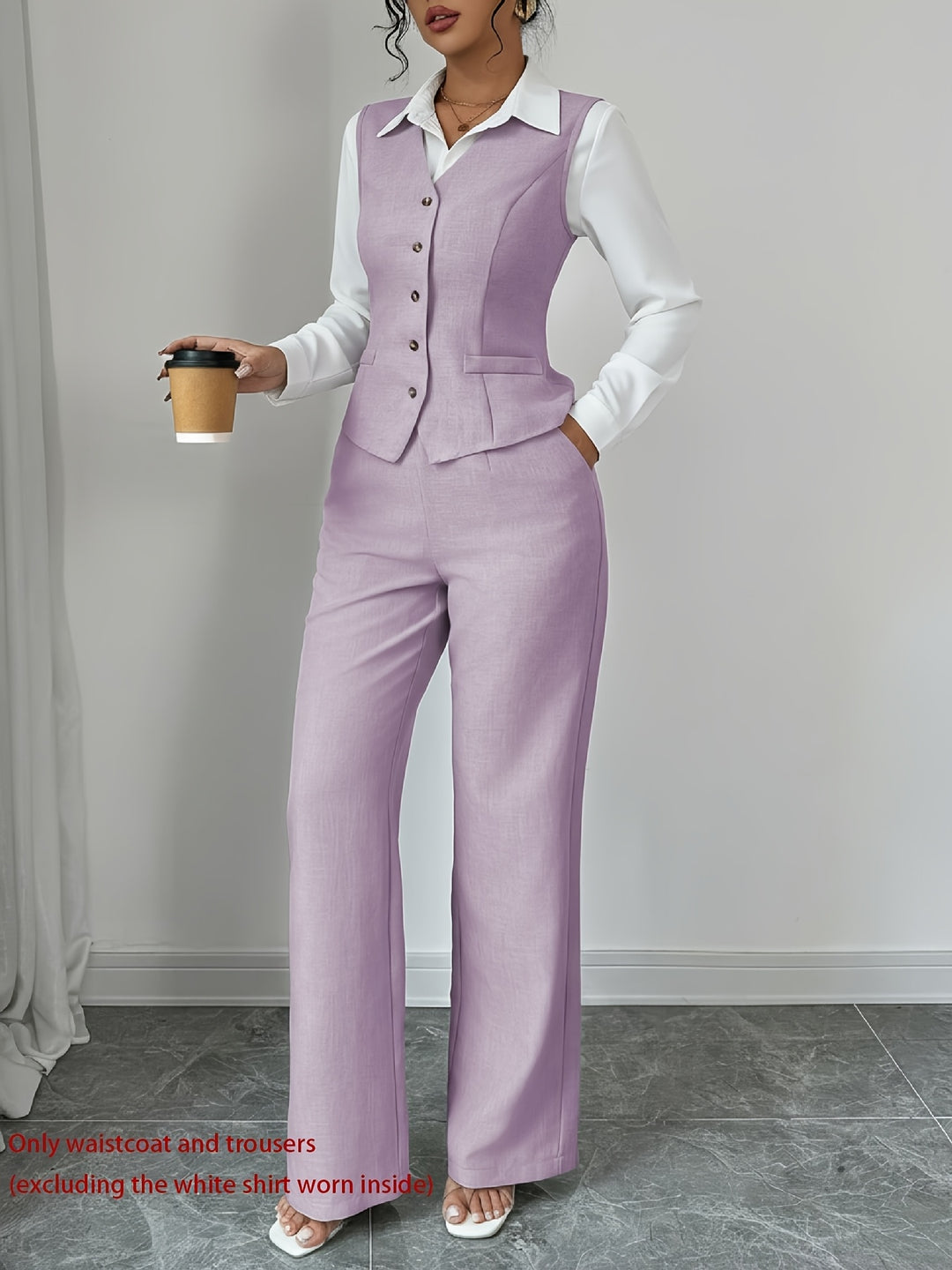 Conjunto Sofía | Elegante chaleco y pantalón ancho