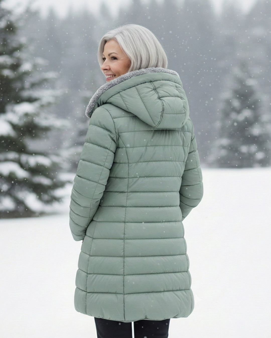 Clair | Abrigo puffer forrado en forro polar