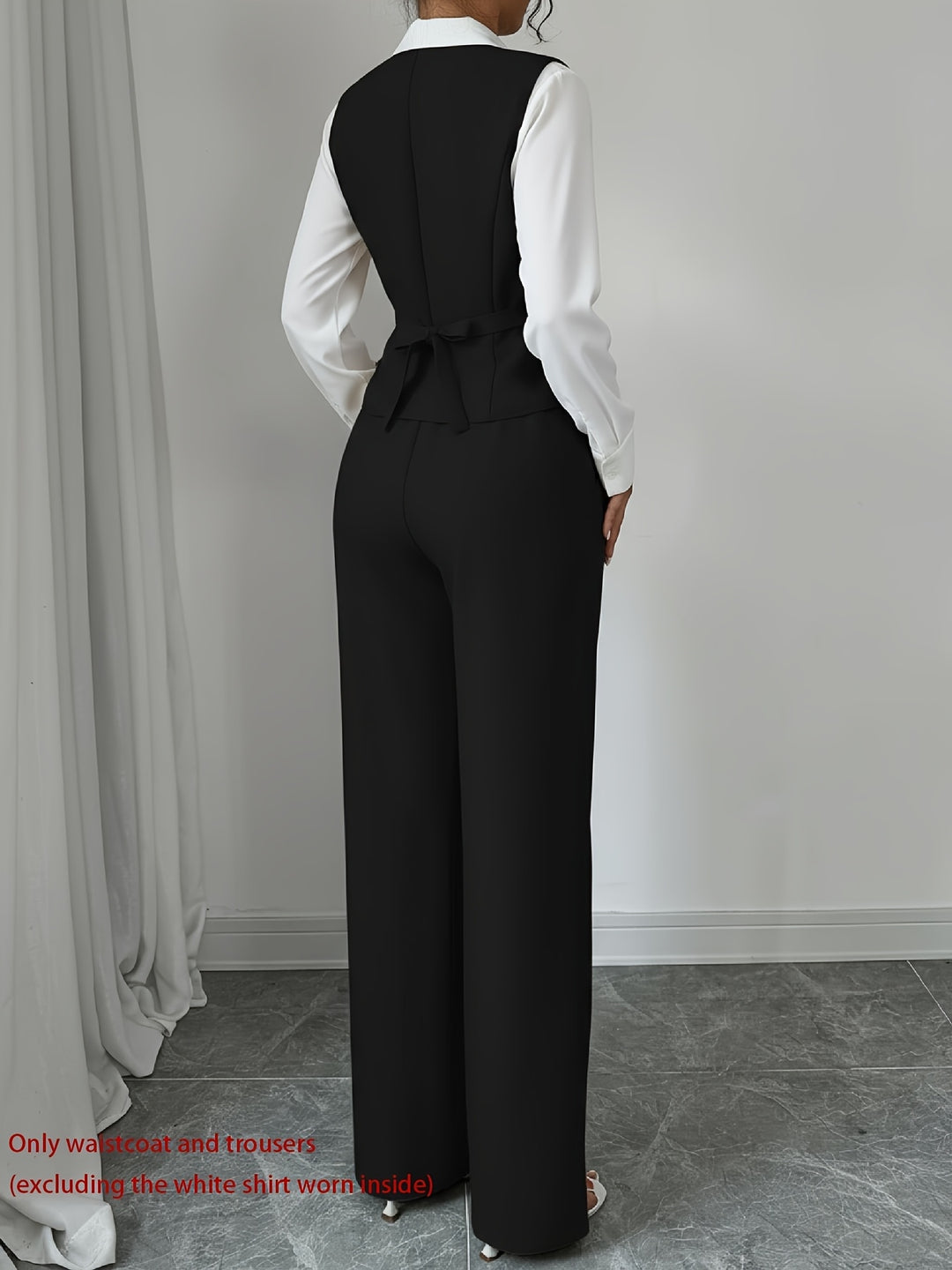 Conjunto Sofía | Elegante chaleco y pantalón ancho
