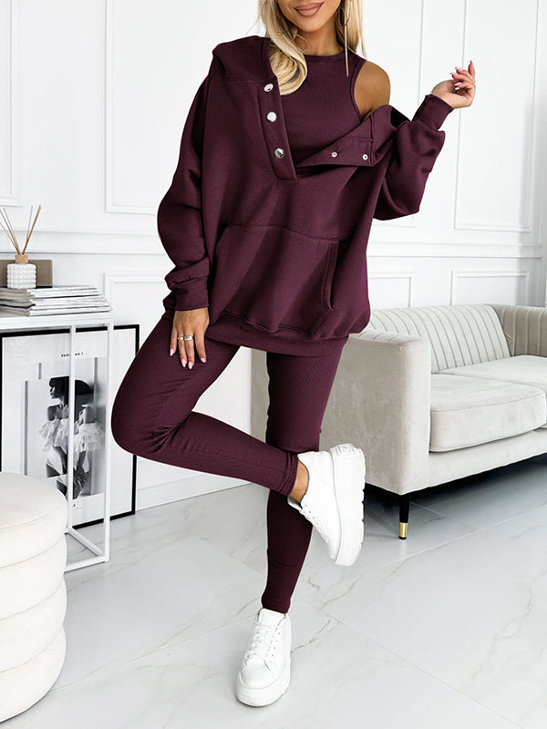 CONJUNTO TRES PIEZAS SUDADERA
