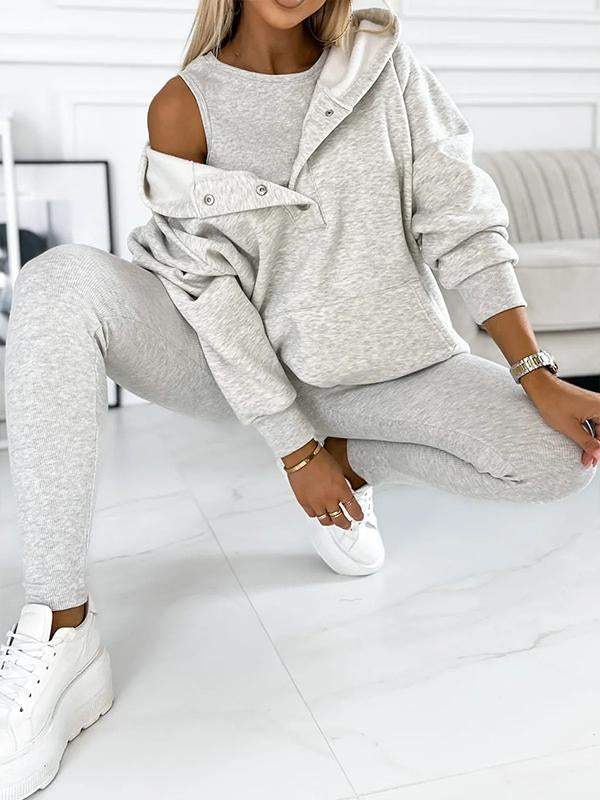 CONJUNTO TRES PIEZAS SUDADERA