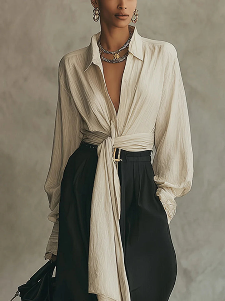 CONJUNTO CAMISA LAZADA PANTALÓN ANCHO