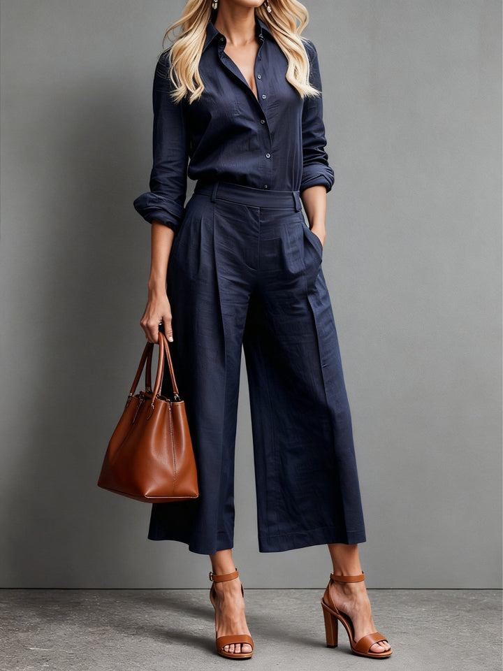 CONJUNTO LINO CAMISA Y PANTALÓN CAPRI