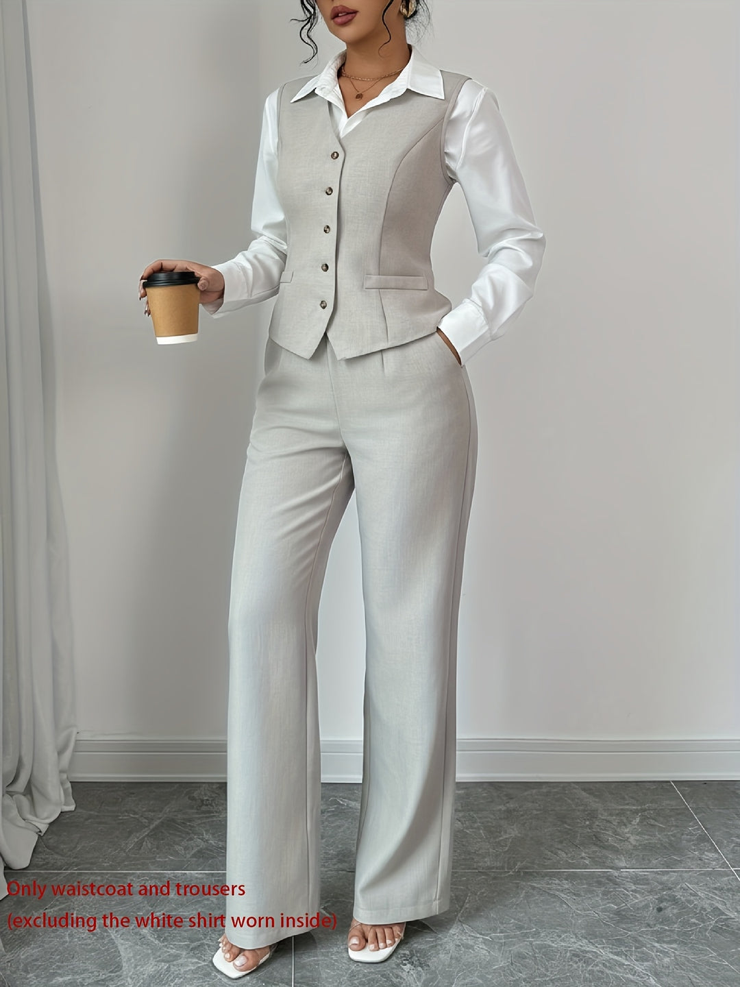 Conjunto Sofía | Elegante chaleco y pantalón ancho