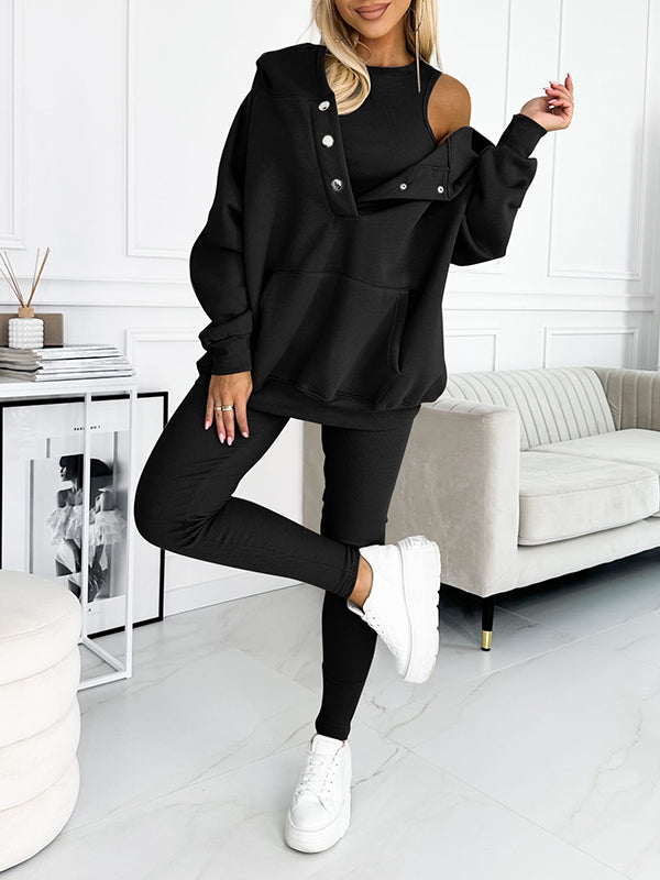 CONJUNTO TRES PIEZAS SUDADERA
