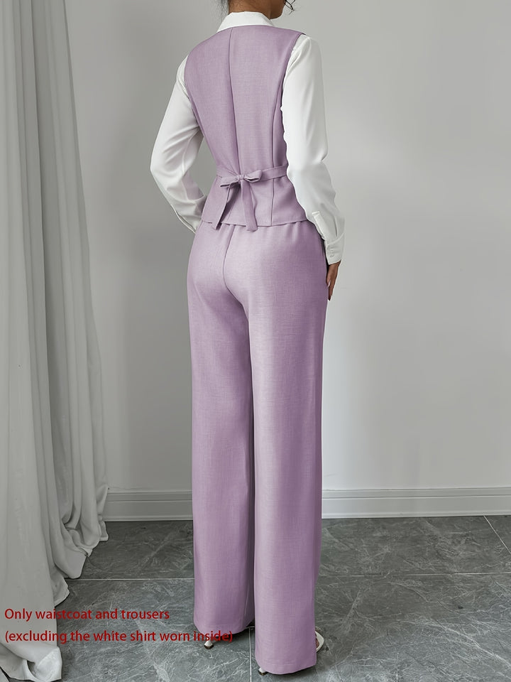 Conjunto Sofía | Elegante chaleco y pantalón ancho