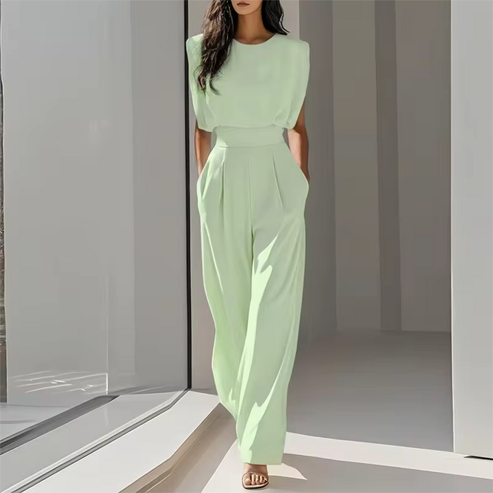 MONO SIN MANGAS CUELLO REDONDO CINTURÓN